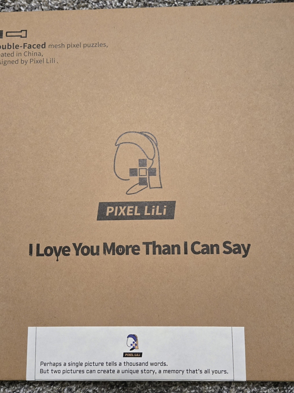Pixel Lili Pinks Decorative Pixel Art Kit - I Love You More Than I Can Say
